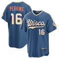M.Brewers #16 Blake Perkins Player Blue 2026 City Connect Home Game Qdoa Stitched Jerseys