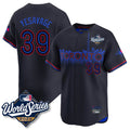 T.Blue Jays #39 Trey Yesavage Player Black 2025 World Series City Connect Qdoa Stitched Jerseys