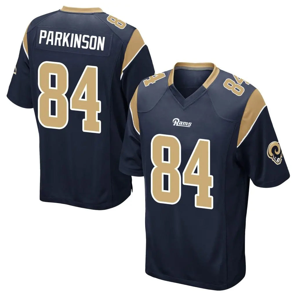 LA.Rams #84 Colby Parkinson Player Navy Home Game Qdoa Stitched Jerseys