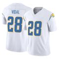 LA.Chargers #28 Kimani Vidal Player White Limited Vapor F.U.S.E. Home Game Qdoa Stitched Jerseys