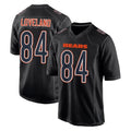 C.Bears #84 Colston Loveland Player Carbon Black Fashion Game Qdoa Stitched Jerseys