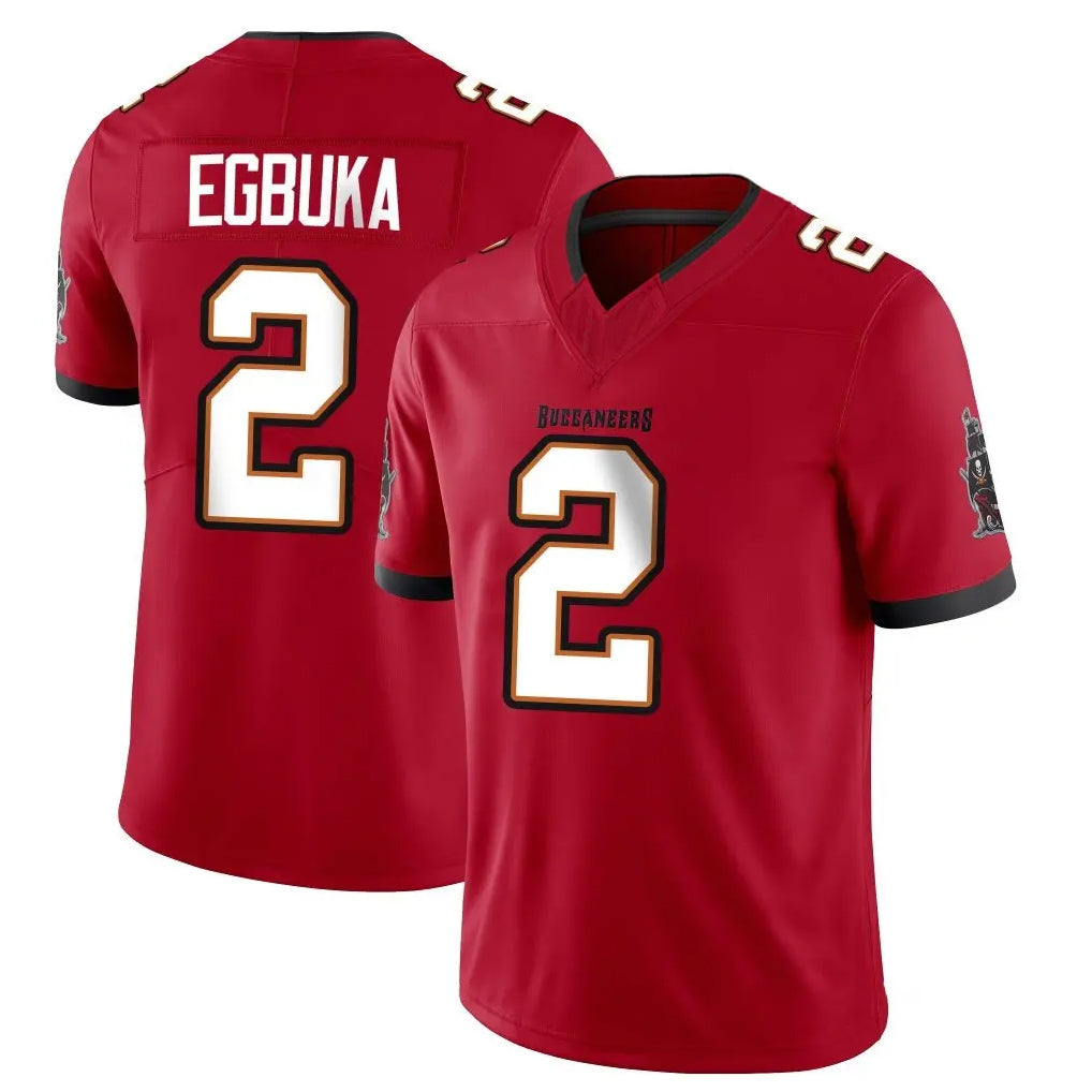 TB.Buccaneers #2 Emeka Egbuka Player Red Limited Vapor F.U.S.E. Home Game Qdoa Stitched Jerseys