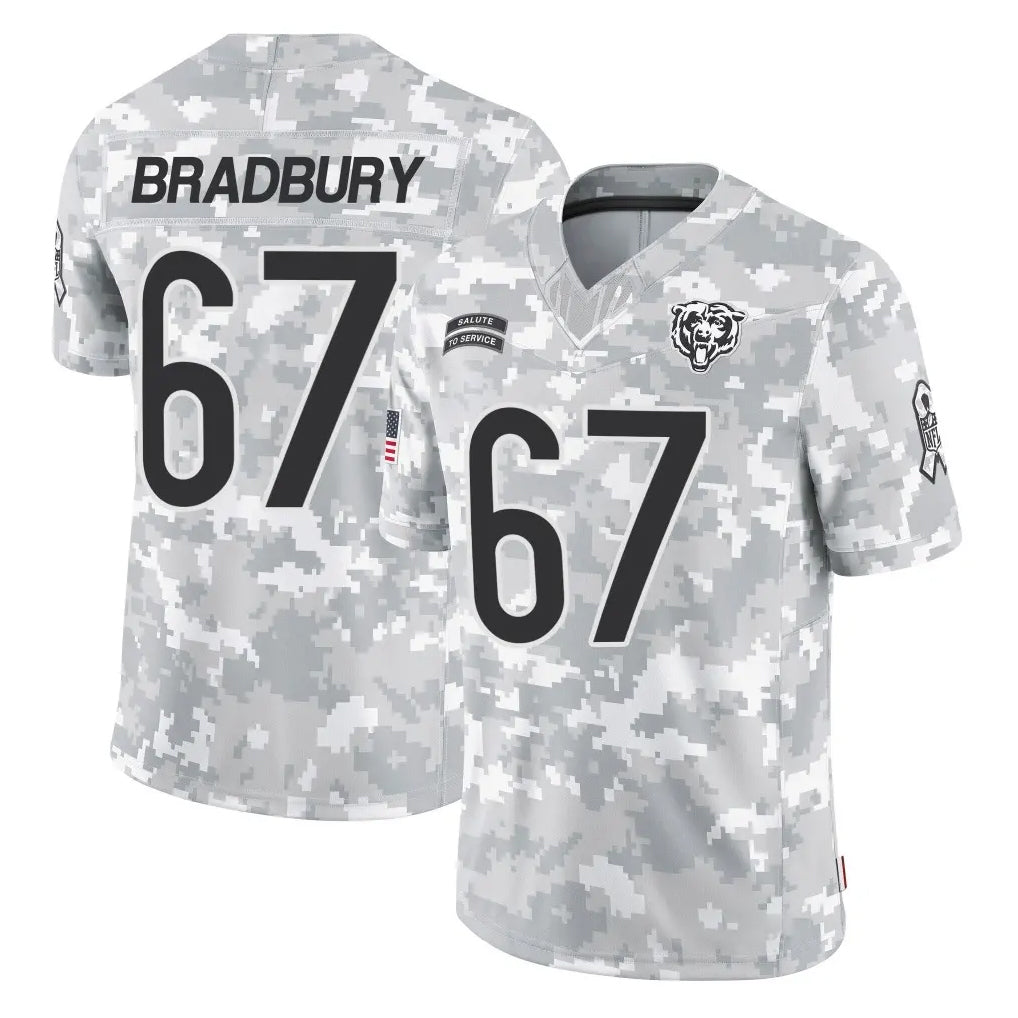 C.Bears #67 Garrett Bradbury Player Arctic Camo Salute to Service Limited Qdoa Stitched Jerseys