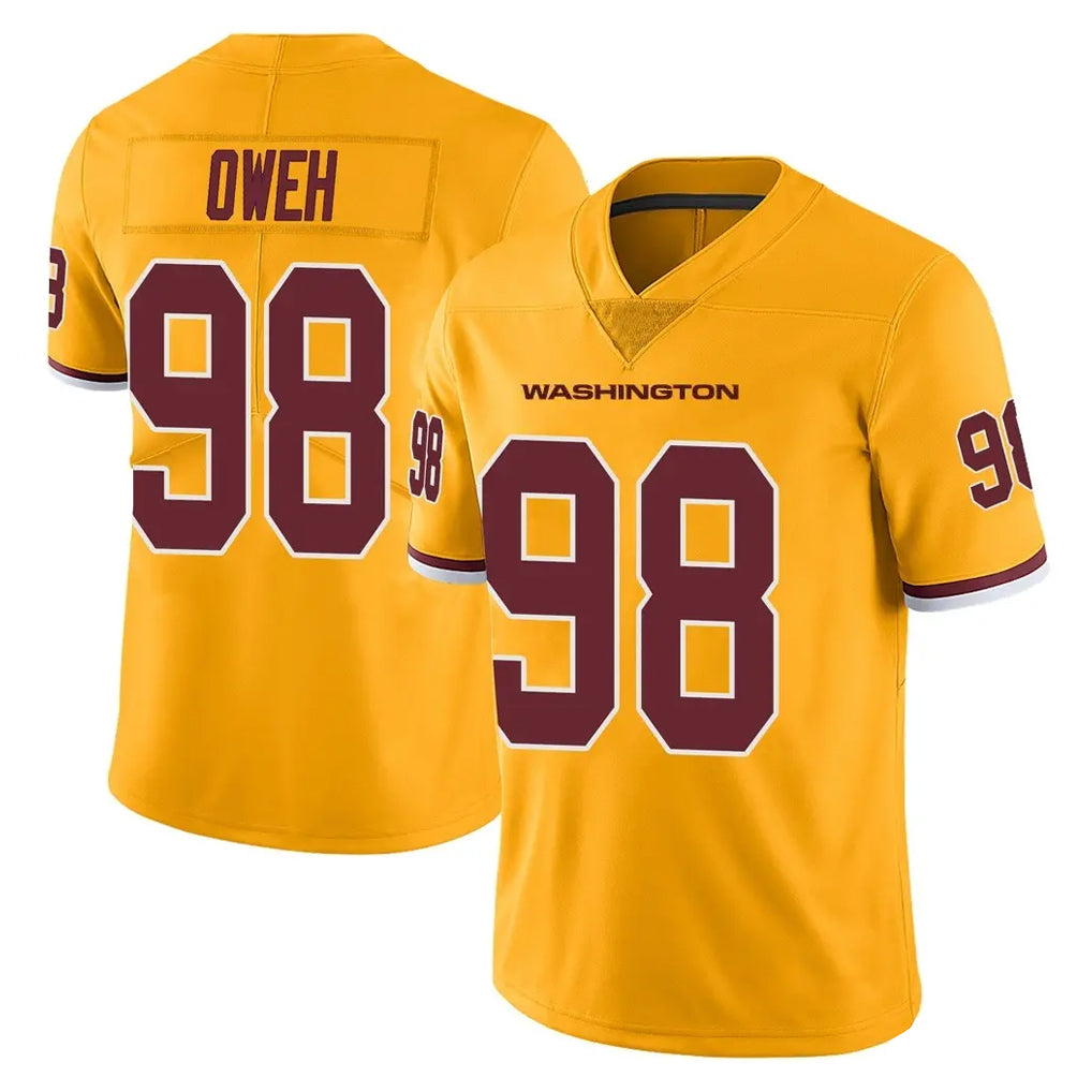 W.Commanders #98 Odafe Oweh Player Gold Limited Color Rush Home Game Qdoa Stitched Jerseys