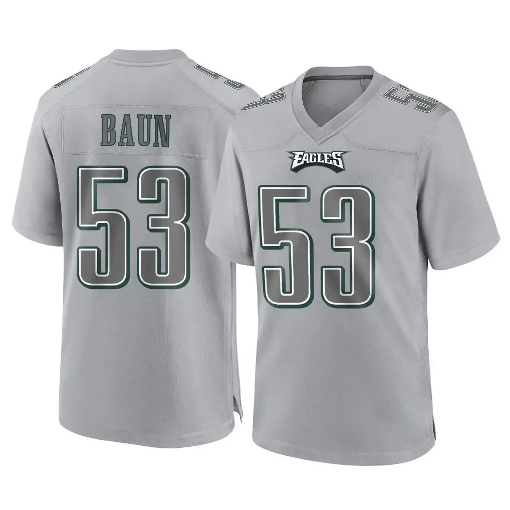 P.Eagles #53 Zack Baun Player Gray Atmosphere Fashion Home Game Qdoa Stitched Jerseys