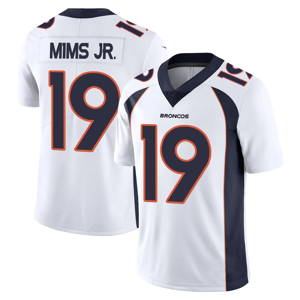 D.Broncos #19 Marvin Mims Jr. Player White Vapor Untouchable Limited Home Game Qdoa Stitched Jerseys