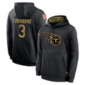 T.Titans #3 Tommy Townsend Player Black Salute to Service Sideline Performance Pullover Hoodies Home Game Qdoa Stitched Jerseys