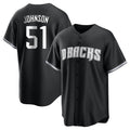 A.Diamondbacks #51 Randy Johnson Player Black Game Home Qdoa Stitched Jerseys