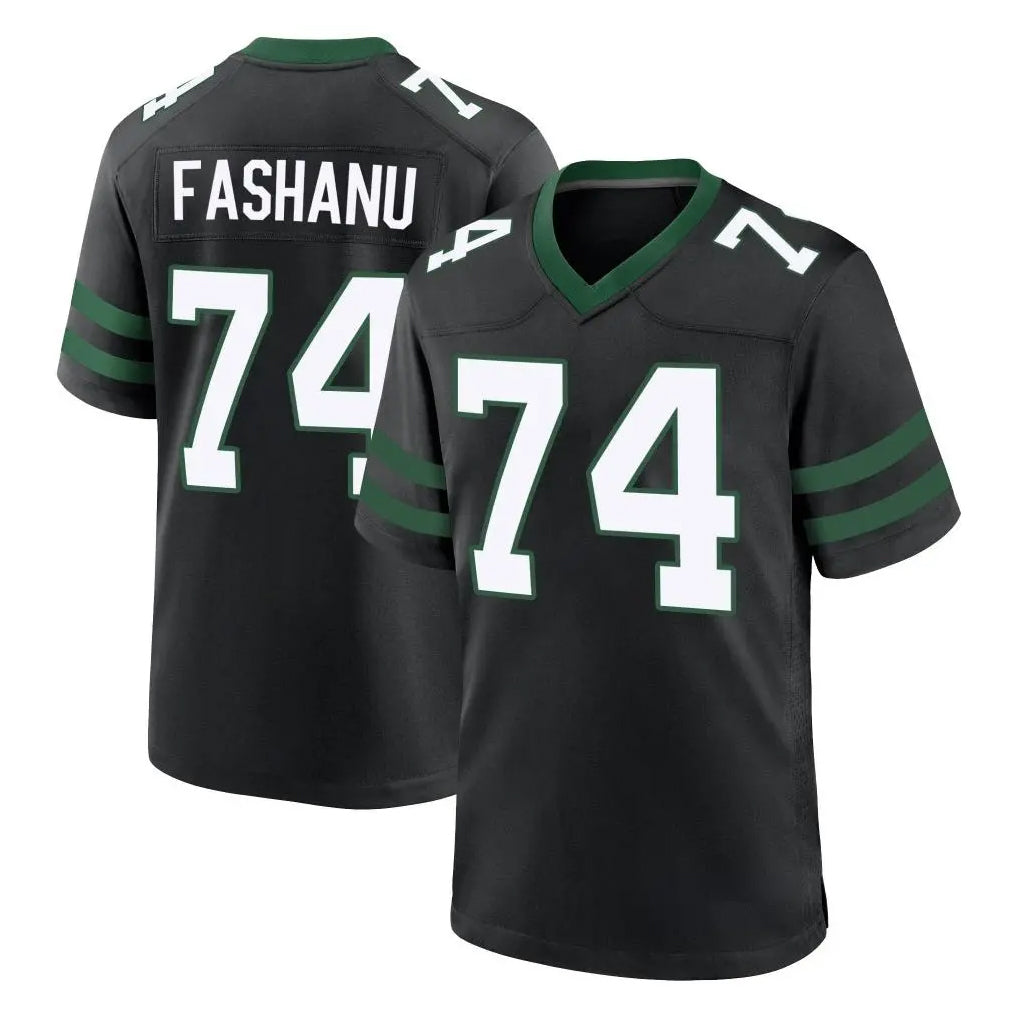 NY.Jets #74 Olu Fashanu Player Black Legacy Home Game Qdoa Stitched Jerseys