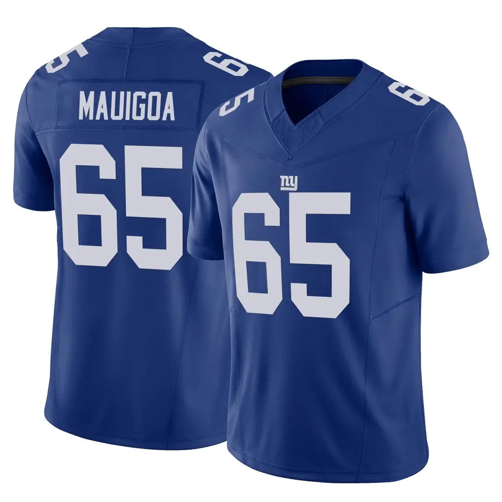 NY.Giants #65 Francis Mauigoa Player Royal Limited Vapor F.U.S.E. Home Game Qdoa Stitched Jerseys