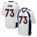 D.Broncos #73 Frank Crum Player White Game Qdoa Stitched Jerseys