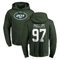 NY.Jets #97 Harrison Phillips Player Green LOGO Pullover Hoodies Limited Game Qdoa Stitched Jerseys