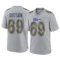 LA.Rams #69 Kevin Dotson Player Gray Atmosphere Fashion Home Game Qdoa Stitched Jerseys