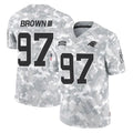 C.Panthers #97 Bobby Brown III Player Arctic Camo Salute to Service Limited Game Qdoa Stitched Jerseys