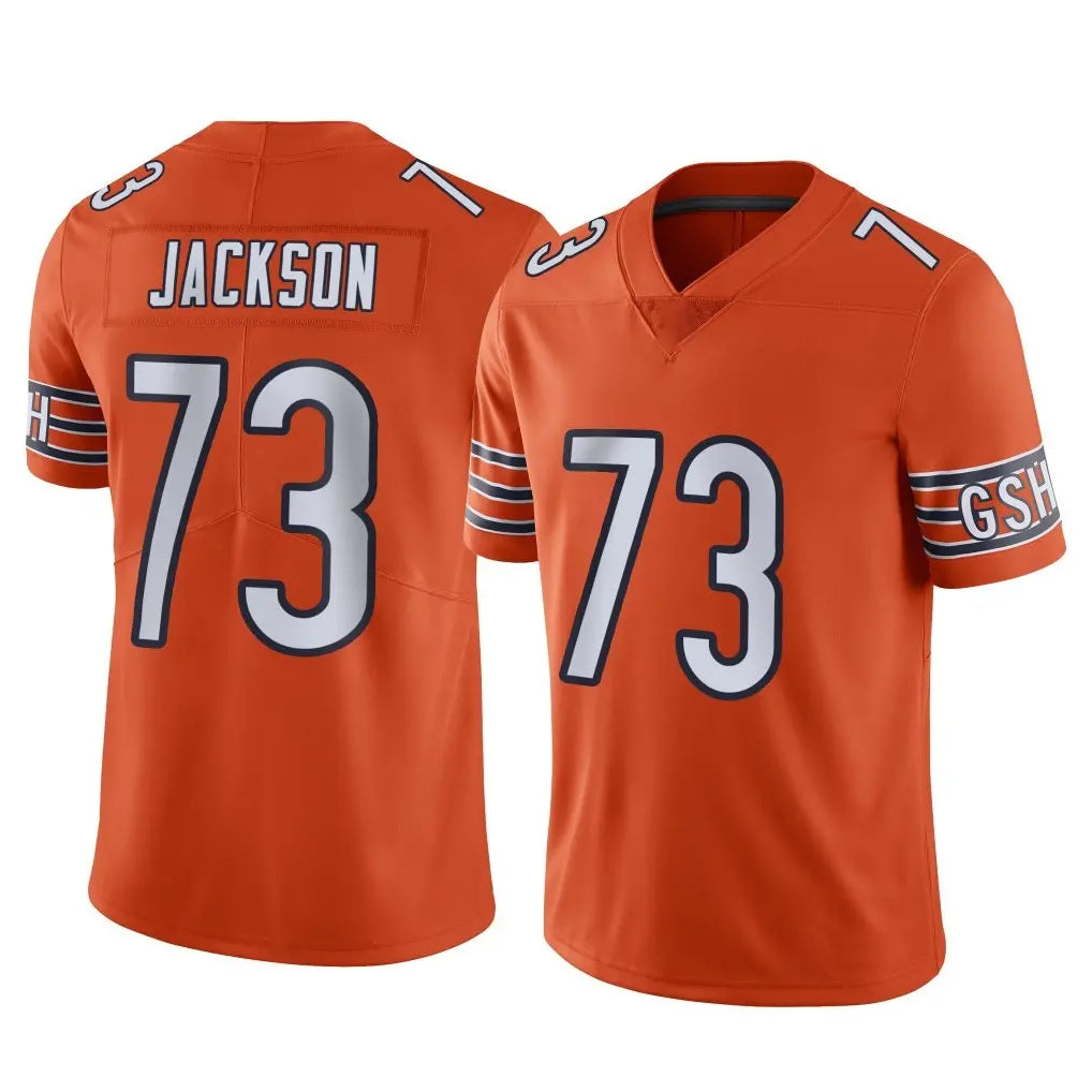 C.Bears #73 Jonah Jackson Player Orange Alternate Vapor Limited Home Game Qdoa Stitched Jerseys