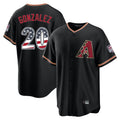 A.Diamondbacks #20 Luis Gonzalez Player Black USA 250 Fourth of July Game Home Qdoa Stitched Jerseys