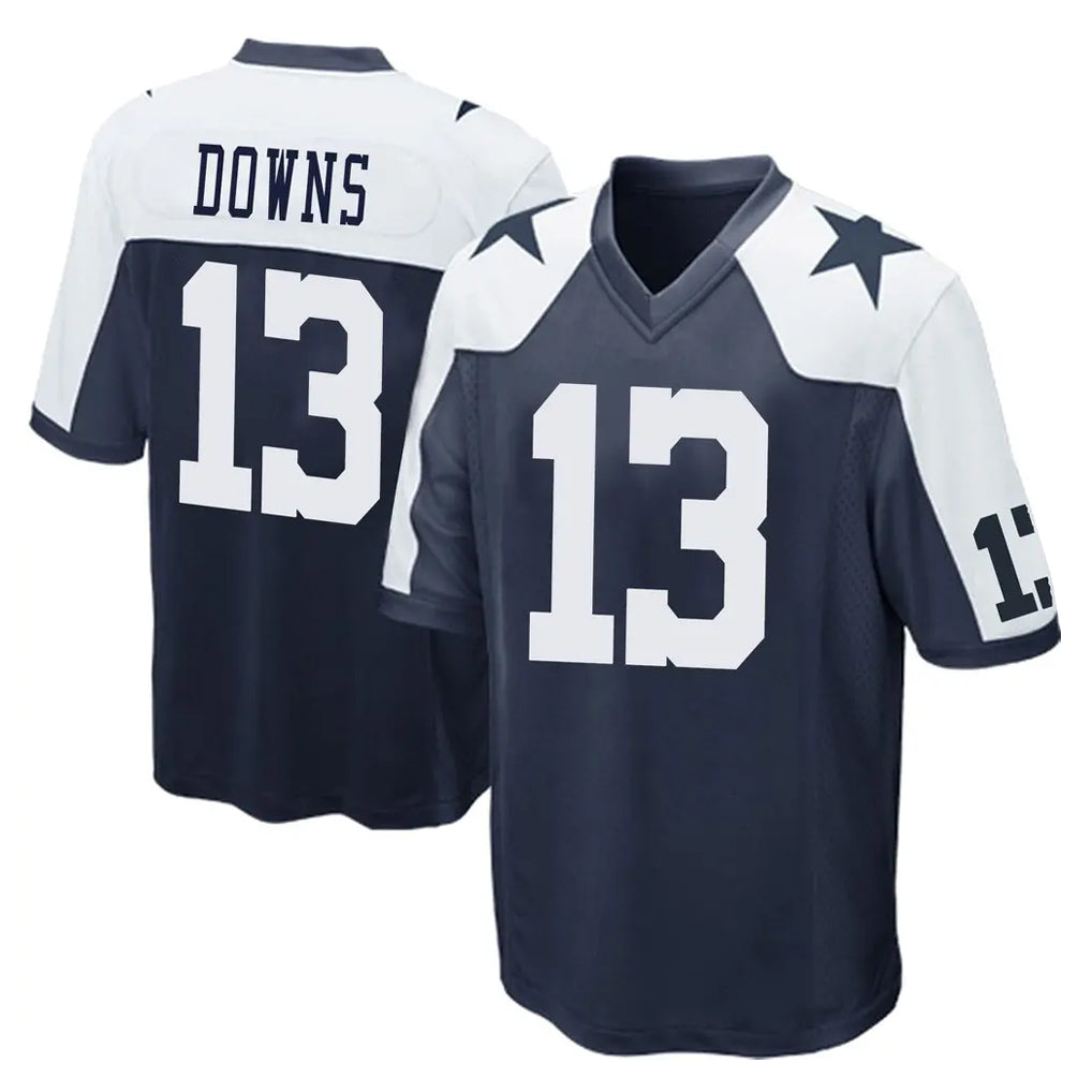 D.Cowboys #13 Caleb Downs Player Navy-White Alternate Home Game Qdoa Stitched Jerseys
