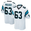 C.Panthers #63 Rasheed Walker Player White Game Qdoa Stitched Jerseys