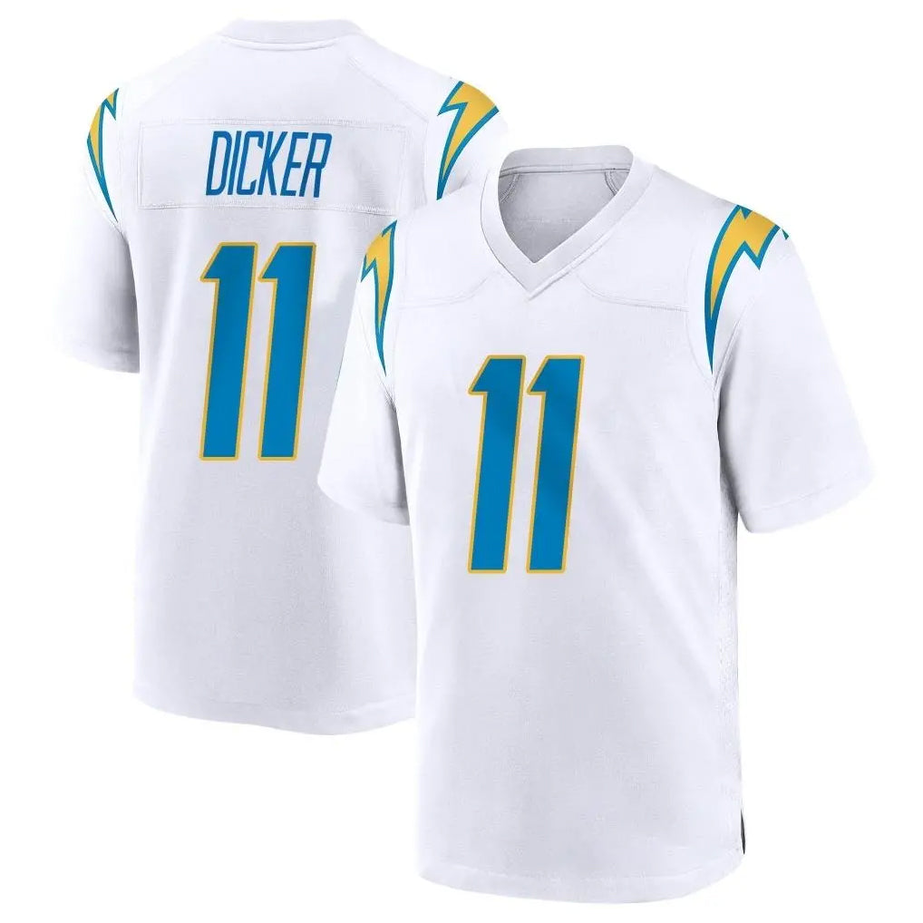 LA.Chargers #11 Cameron Dicker Player White Home Game Qdoa Stitched Jerseys