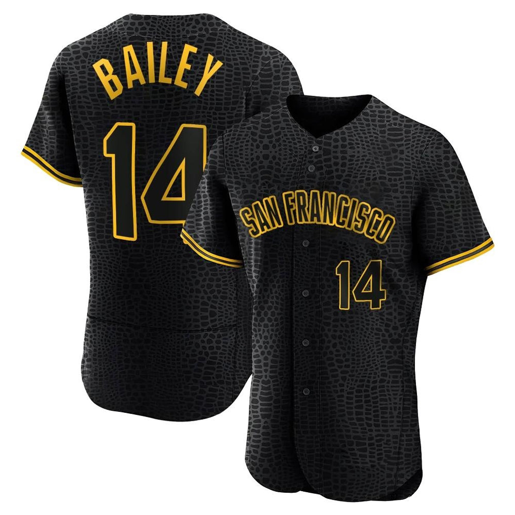 SF.Giants #14 Patrick Bailey Player Black Snake Skin City Limited Elite Qdoa Stitched Jerseys