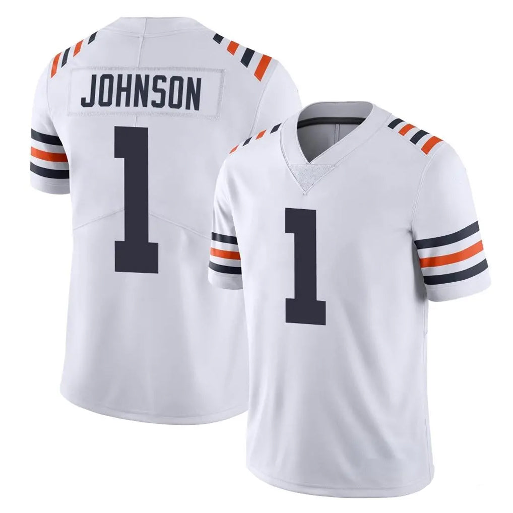 C.Bears #1 Jaylon Johnson Player White Classic Vapor Limited Home Game Qdoa Stitched Jerseys