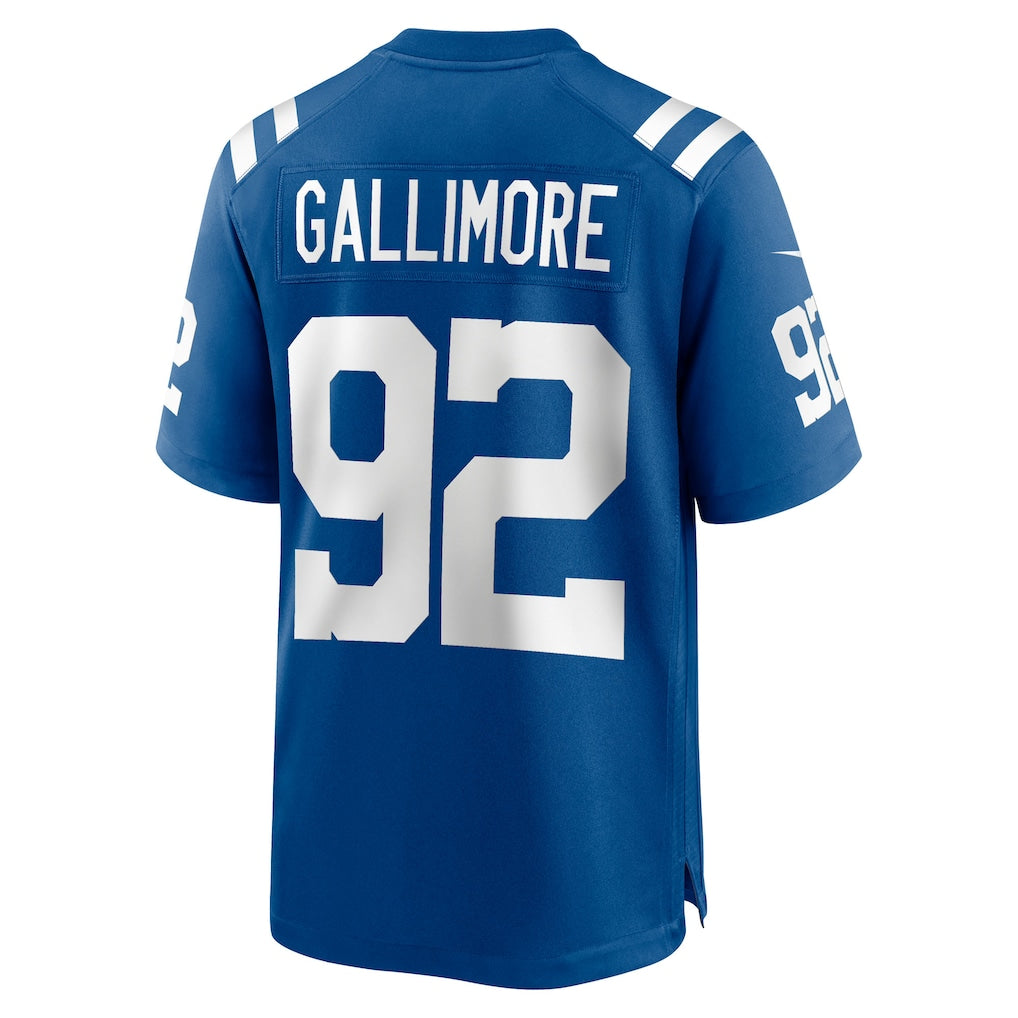 Qdoa IN.Colts #92 Neville Gallimore Royal Team Game Jersey