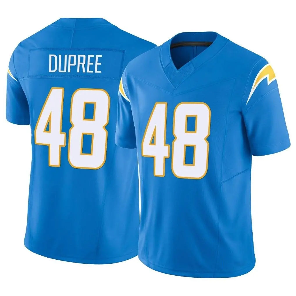 LA.Chargers #48 Bud Dupree Player Blue Limited Vapor F.U.S.E. Home Game Qdoa Stitched Jerseys