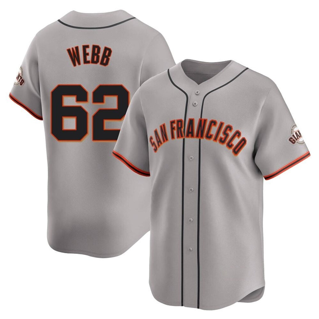 SF.Giants #62 Logan Webb Player Gray Home Limited Qdoa Stitched Jerseys