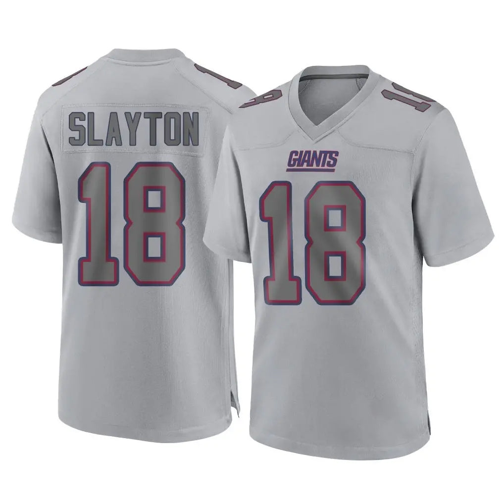 NY.Giants #18 Darius Slayton Player Gray Atmosphere Fashion Limited Game Qdoa Stitched Jerseys