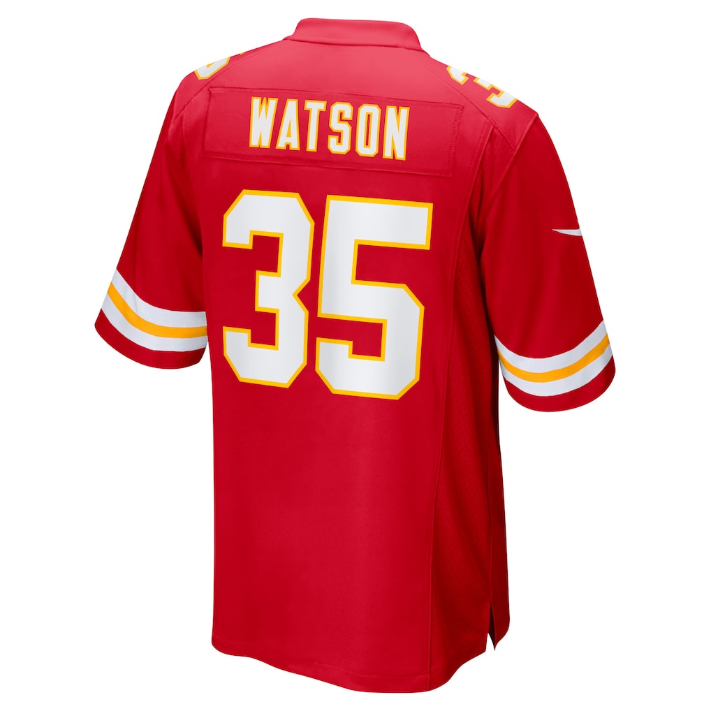 Qdoa KC.Chiefs #35 Jaylen Watson Red Game Player Jersey