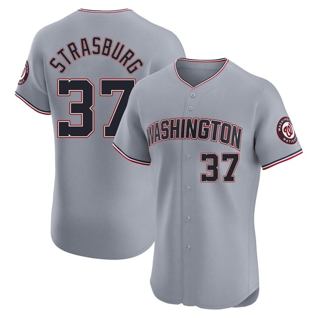 W.Nationals #37 Stephen Strasburg Player Gray City Connect Elite Alternate Qdoa Stitched Jerseys