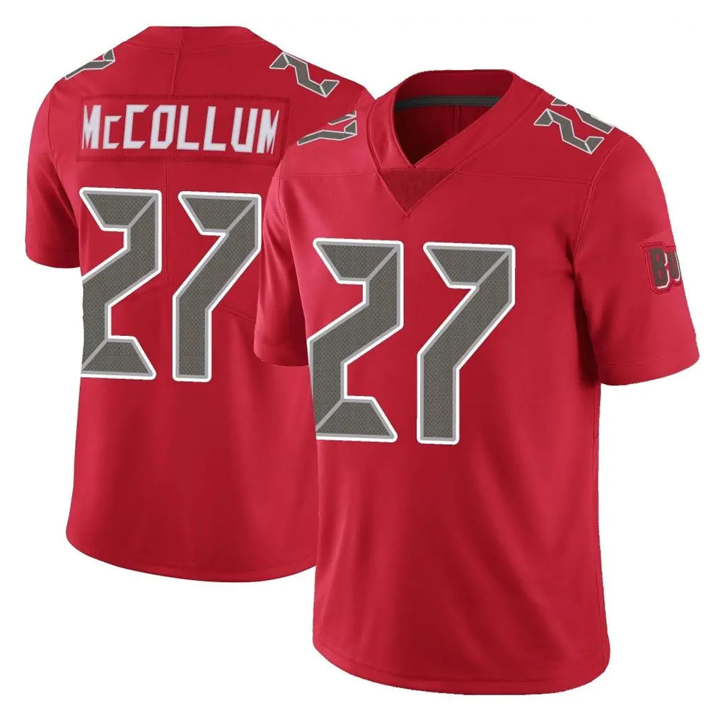 TB.Buccaneers #27 Zyon McCollum Player Red Limited Color Rush Home Game Qdoa Stitched Jerseys