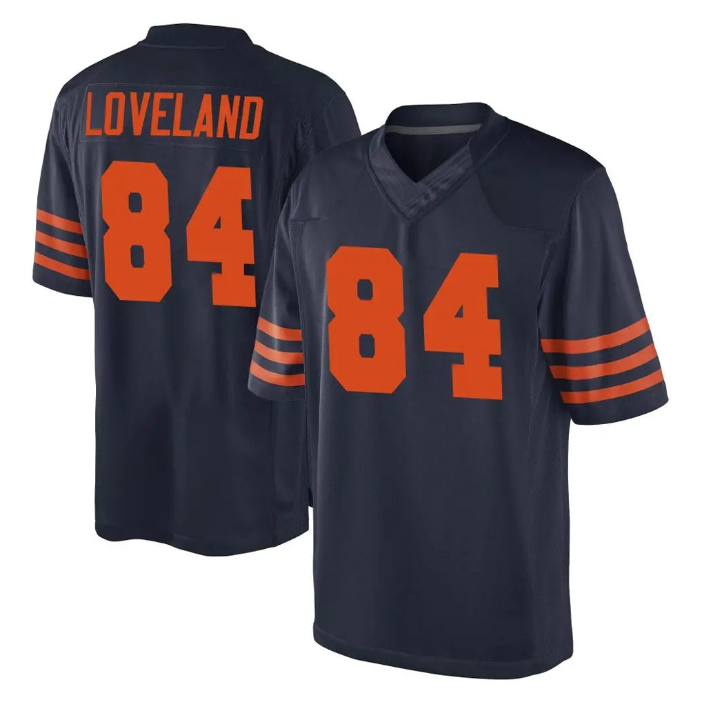 C.Bears #84 Colston Loveland Player Navy Blue Alternate Game Qdoa Stitched Jerseys