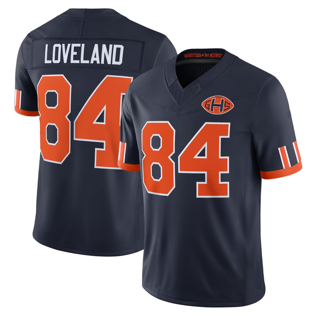 C.Bears #84 Colston Loveland Player Navy Limited 2026 Rivalries Collection Home Game Qdoa Stitched Jerseys