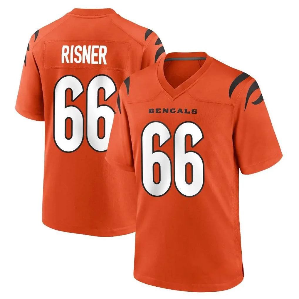 C.Bengals #66 Dalton Risner Player Orange Home Game Qdoa Stitched Jerseys