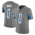 D.Lions #0 Jahmyr Gibbs Player Gray Vapor Untouchable Limited Home Game Qdoa Stitched Jerseys