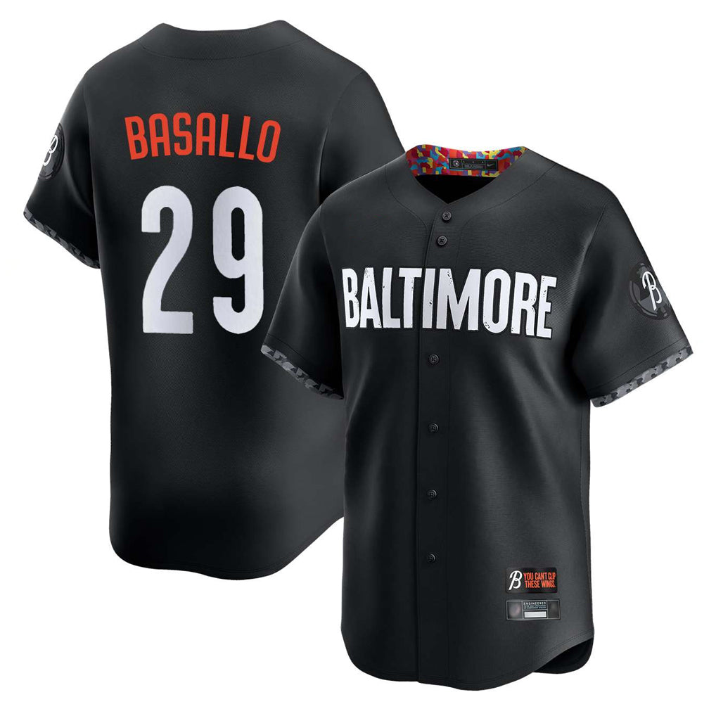 B.Orioles #29 Samuel Basallo Player Black City Connect Limited Home Game Qdoa Stitched Jerseys