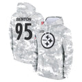 P.Steelers #95 Keeanu Benton Player Arctic Camo Limited Salute to Service Pullover Hoodies Game Qdoa Stitched Jerseys