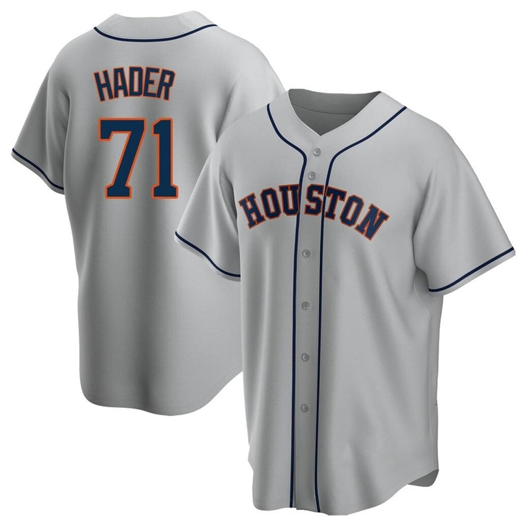 H.Astros #71 Josh Hader Player Gray Home Game Qdoa Stitched Jerseys