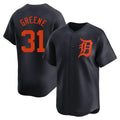 D.Tigers #31 Riley Greene Player Navy Home Limited Qdoa Stitched Jerseys