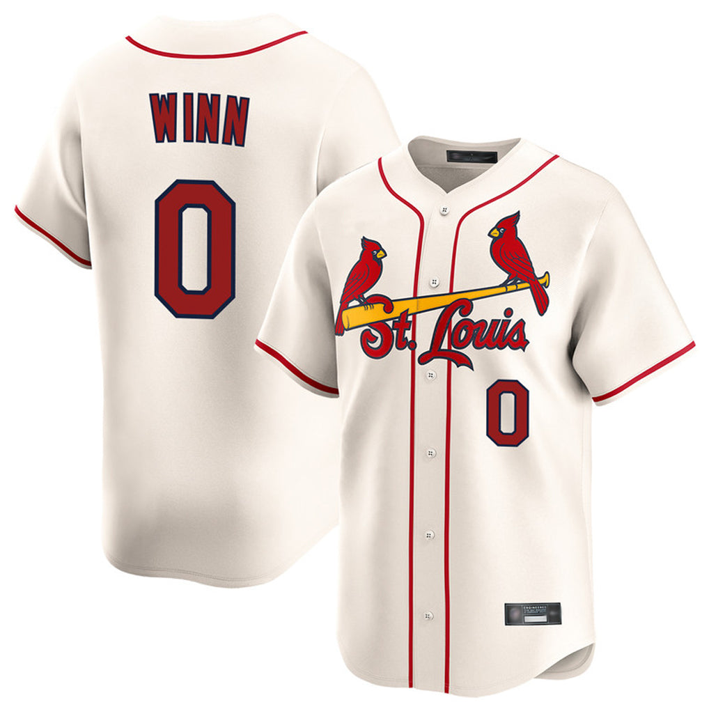 St. Louis Cardinals #0 Masyn Winn Player Cream Home Limited Qdoa Stitched Jerseys