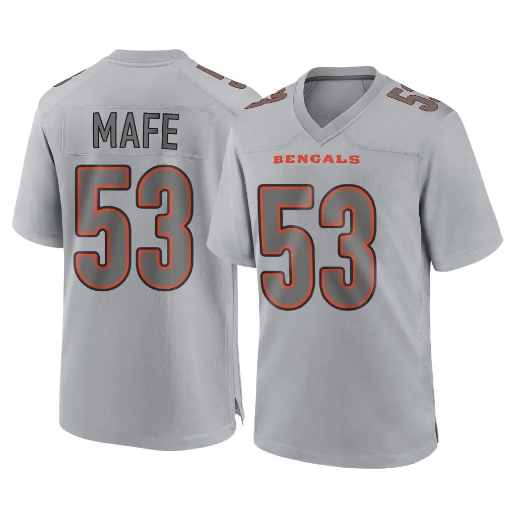 C.Bengals #53 Boye Mafe Player Gray Atmosphere Fashion Game Qdoa Stitched Jerseys