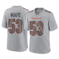 C.Bengals #53 Boye Mafe Player Gray Atmosphere Fashion Game Qdoa Stitched Jerseys