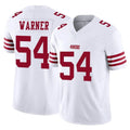 SF.49ers #54 Fred Warner Player White Limited Vapor F.U.S.E. Home Game Qdoa Stitched Jerseys