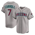 A.Diamondbacks #7 Corbin Carroll Player Gray Road Limited Home Game Qdoa Stitched Jerseys