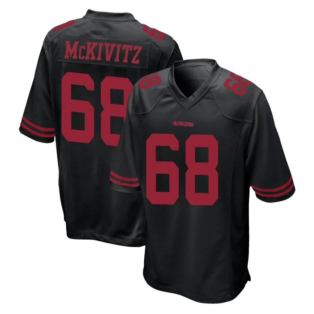 SF.49ers #68 Colton McKivitz Player Black Alternate Home Game Qdoa Stitched Jerseys