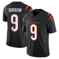 C.Bengals #9 Joe Burrow Player Black Vapor F.U.S.E. Limited Home Game Qdoa Stitched Jerseys