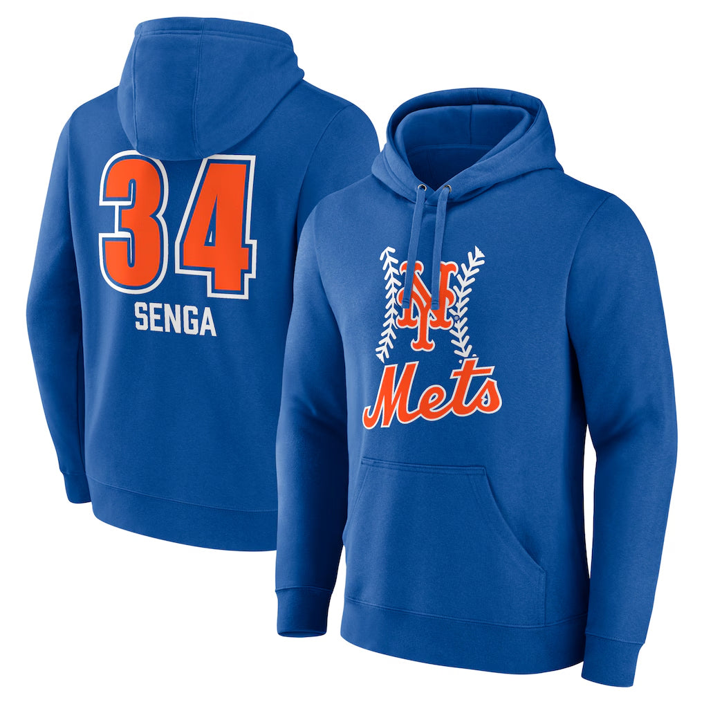 NY.Mets #34 Kodai Senga Player Royal Club Pullover Hoodie Game Qdoa Stitched Jerseys