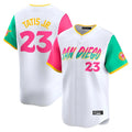 S.Diego Padres #23 Fernando Tatis Jr Player White City Connect Home Limited Qdoa Stitched Jerseys