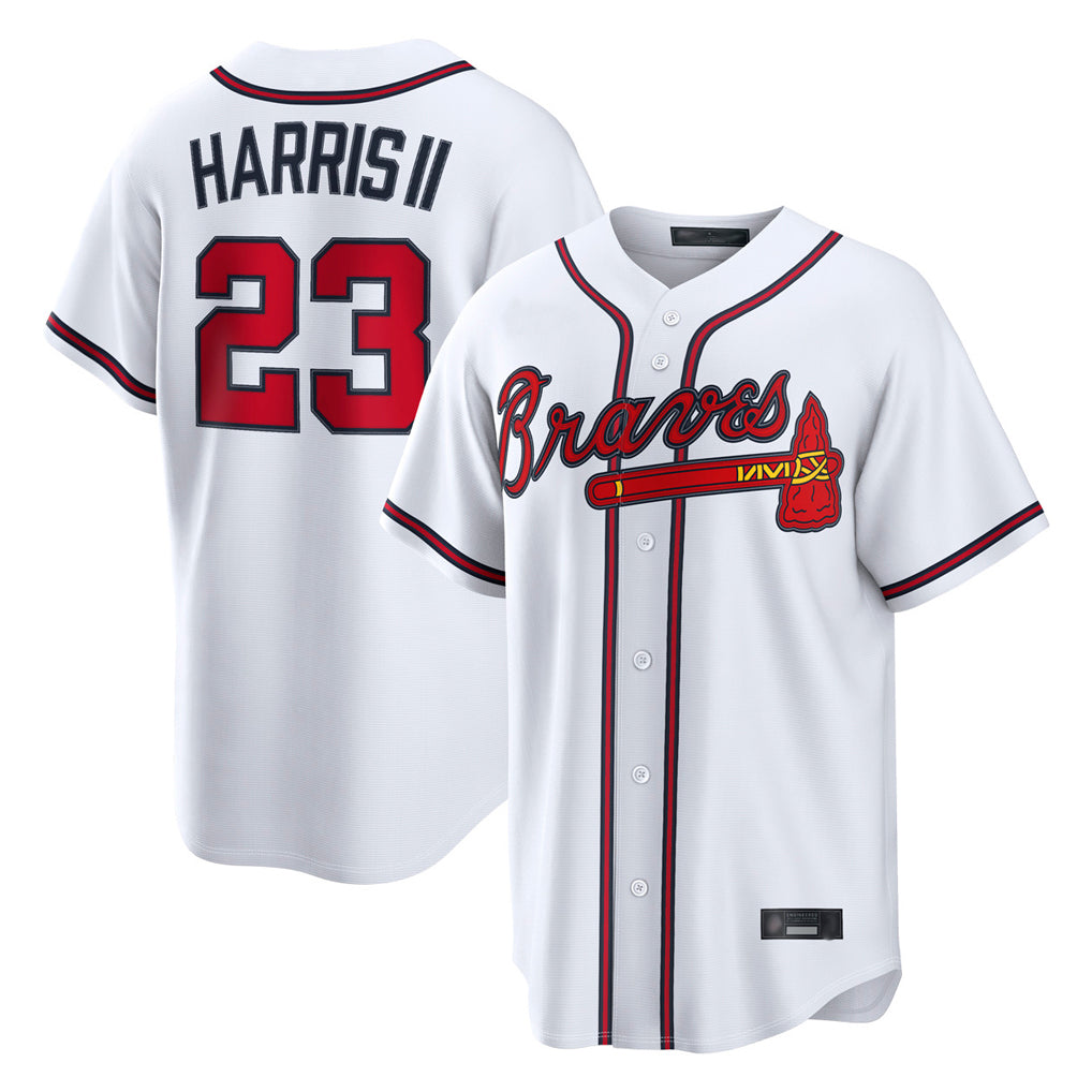 A.Braves #23 Michael Harris II Player White Home Game Qdoa Stitched Jerseys